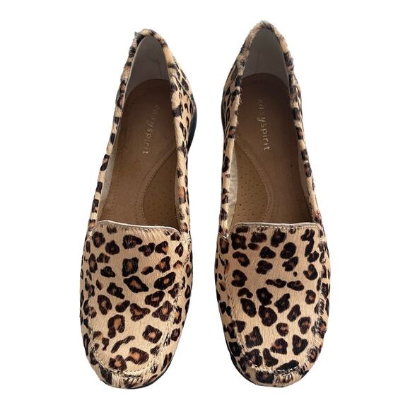 Easy Spirit Calf Fur Leopard Print Loafer Size 6.5 - Picture 2 of 8